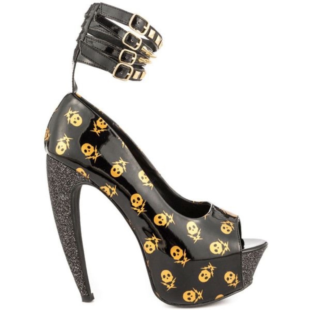 Ratbaby Curved Skull Heels